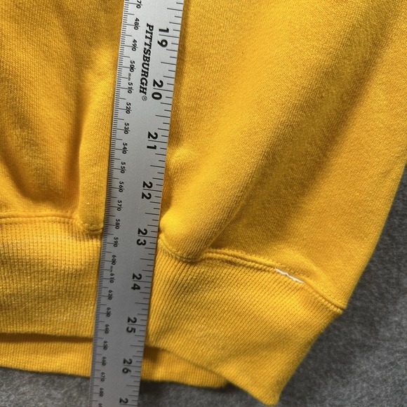 Vintage Russell Athletic Crewneck Sweatshirt Medium Blank Yellow Made In USA - Picture 7 of 10